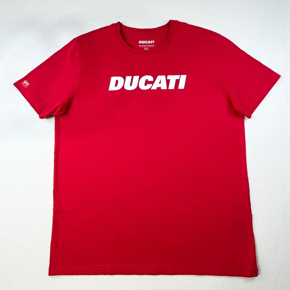NEW DUCATI Sportswear Collection Mens Red Graphic Logo T-Shirt European fit US L